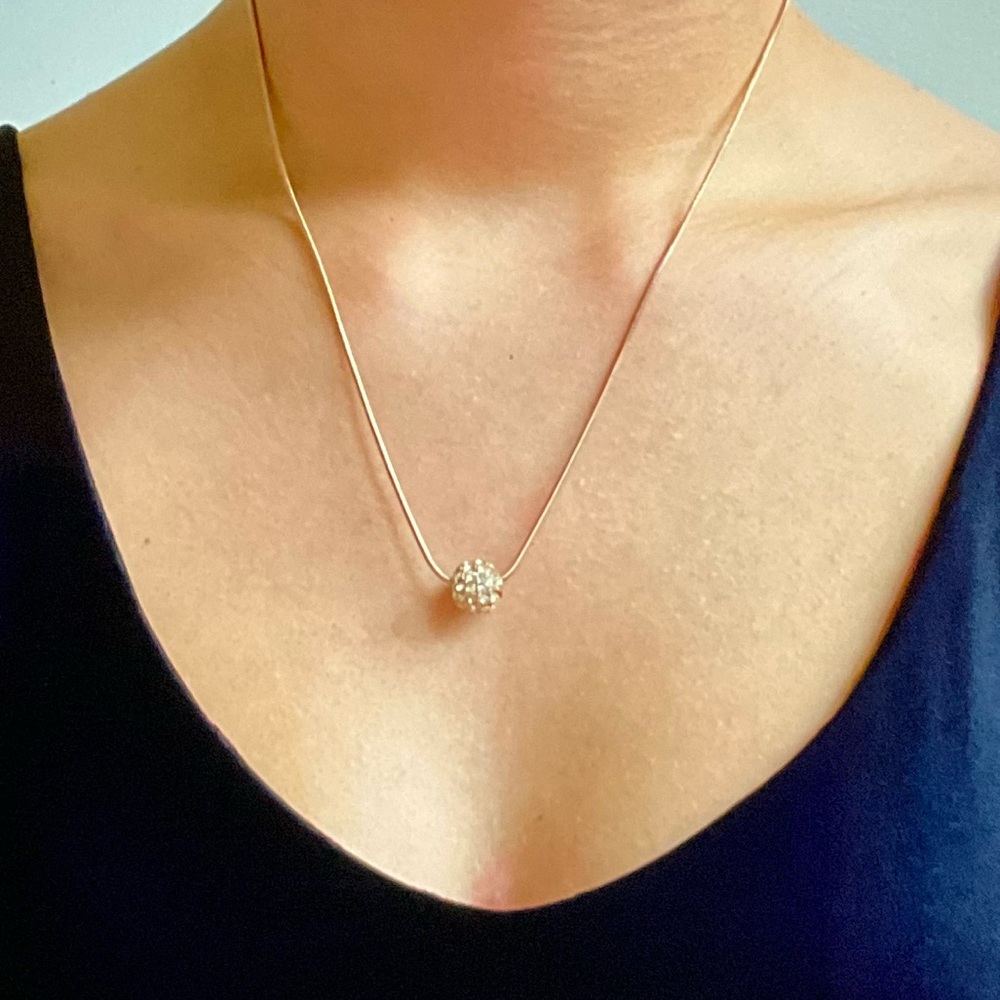 Sparkle Ball Gold Necklace
